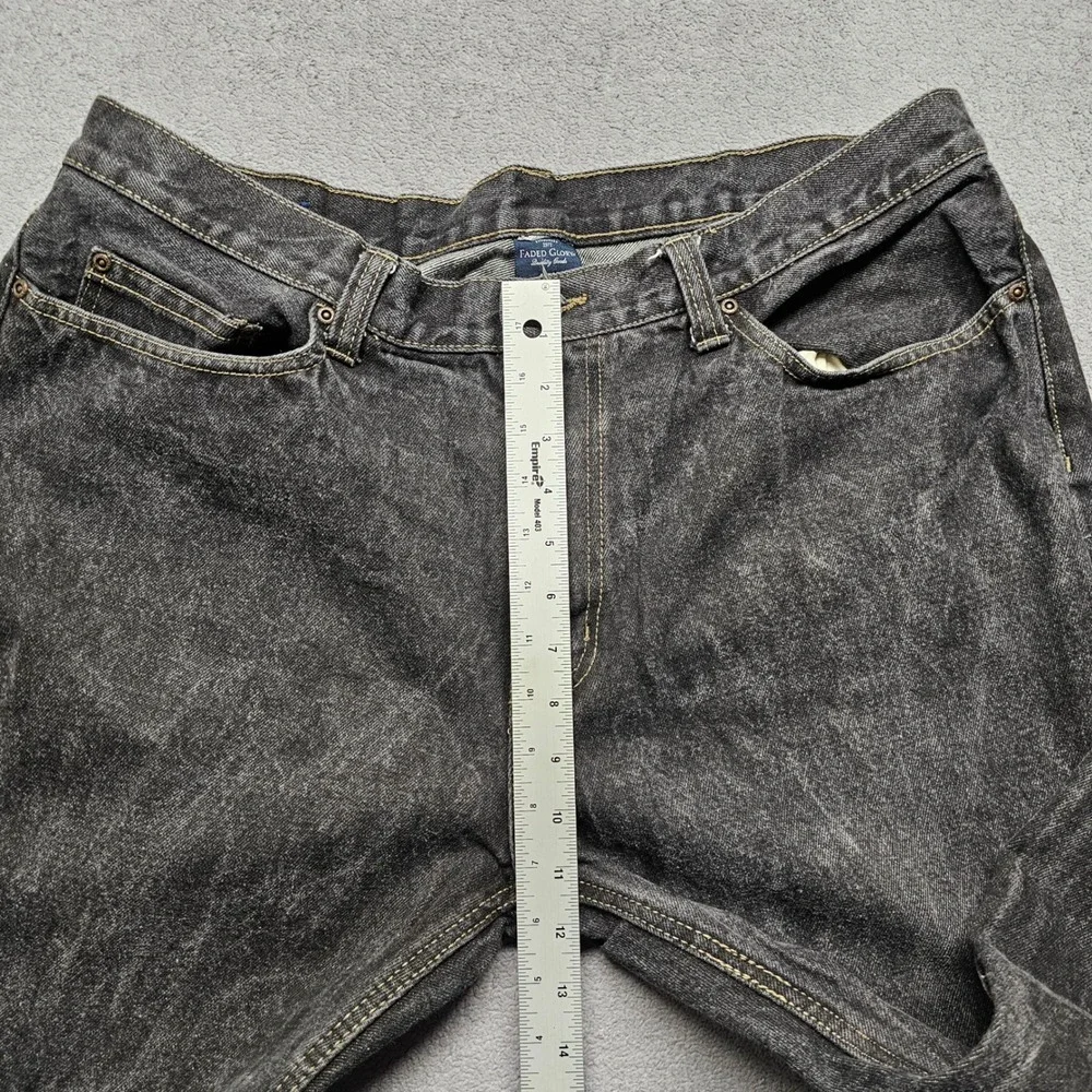 Faded Glory Jeans Mens 40x32‎ Gray Denim Relaxed Fit Straight Leg Streetwear